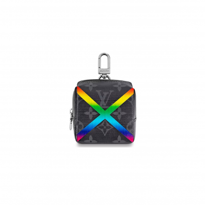 LOUIS VUITTON MASTER MONOGRAM ECLIPSE RAINBOW BOX POUCH (9*8*2.5cm)